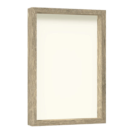 12" x 18" Natural Driftwood Finish MDF Wood Shadow Box Frame