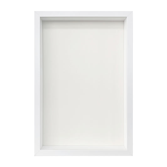 12" x 18” White MDF Wood Shadow Box Frame