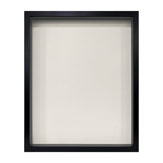 16" x 20” Black MDF Wood Shadow Box Frame