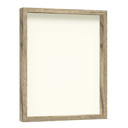 16" x 20" Natural Driftwood Finish MDF Wood Shadow Box Frame