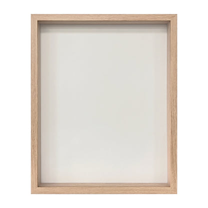 16" x 20” Natural Oak MDF Wood Shadow Box Frame
