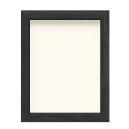 8 1/2" x 11" Black Driftwood Finish MDF Wood Shadow Box Frame