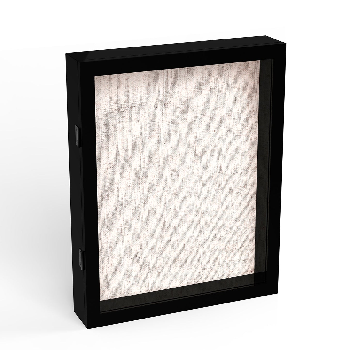 8 1/2" x 11" Black MDF Wood Linen Backboard Shadow Box Frame