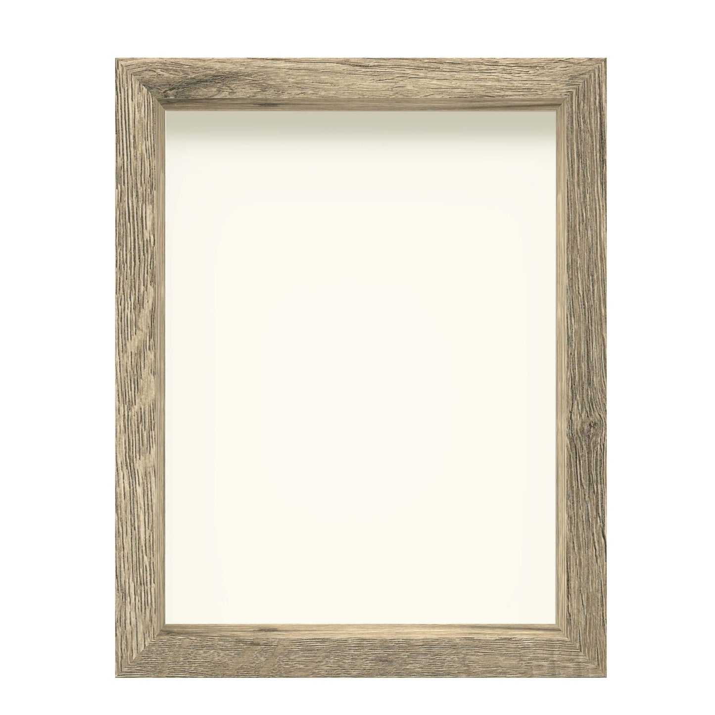 8 1/2" x 11" Natural Driftwood Finish MDF Wood Shadow Box Frame