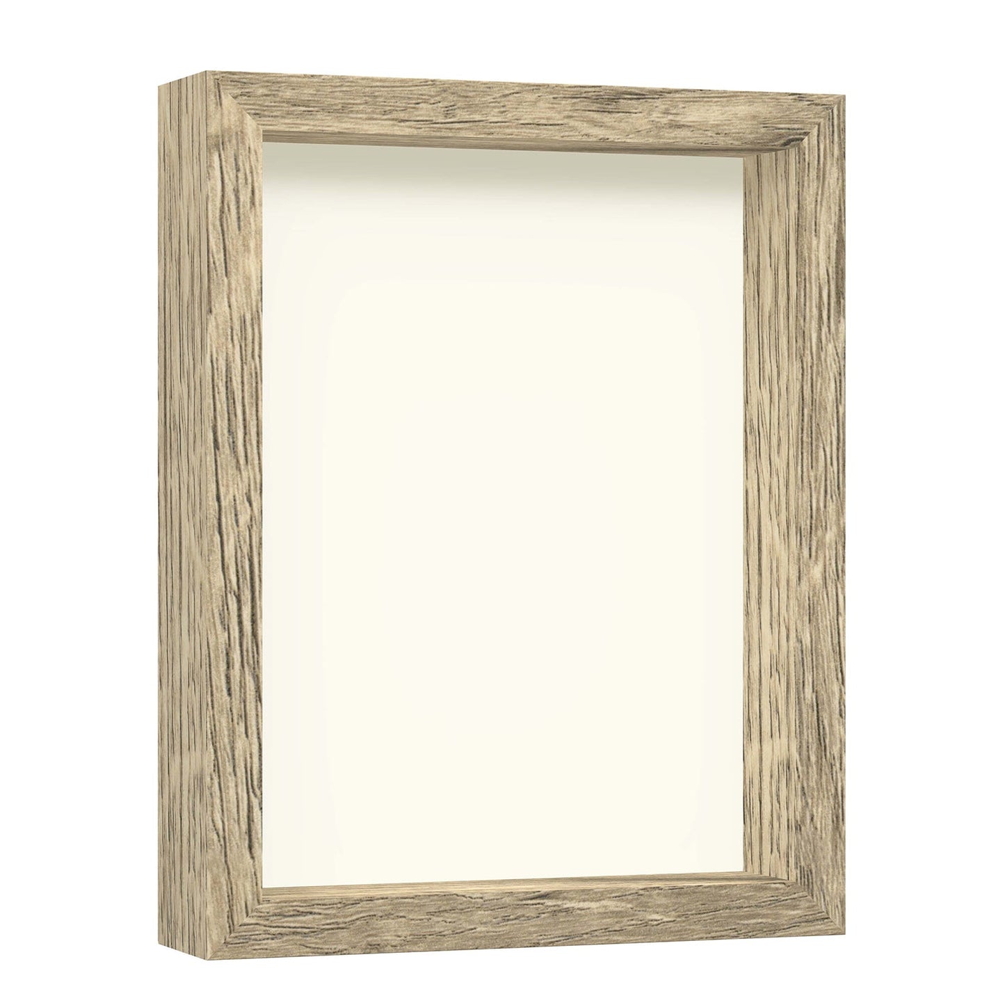 8 1/2" x 11" Natural Driftwood Finish MDF Wood Shadow Box Frame