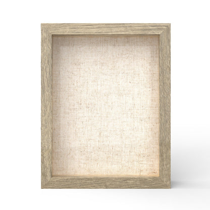 8 1/2" x 11" Natural Woodgrain MDF Wood Linen Backboard Shadow Box Frame