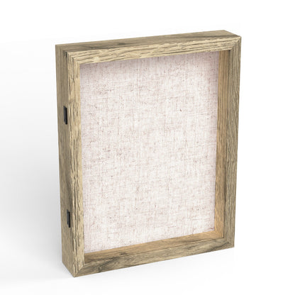 8 1/2" x 11" Natural Woodgrain MDF Wood Linen Backboard Shadow Box Frame