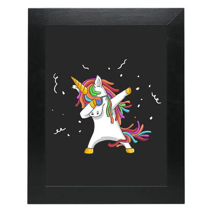 8.5" x 11" Black MDF Wood Children's Art Picture Frame with Elastic Straps