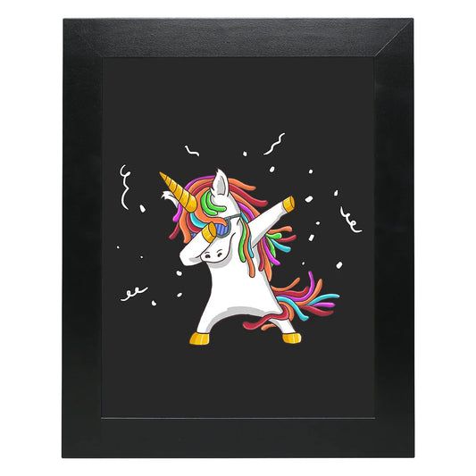 8.5" x 11" Black MDF Wood Children's Art Picture Frame with Elastic Straps