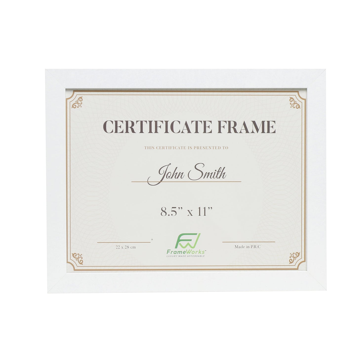 (48-Pack) 8 1/2" x 11" Classic White MDF Wood Document Picture Frame