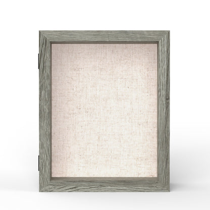 8" x 10" Gray Woodgrain MDF Wood Linen Backboard Shadow Box Frame