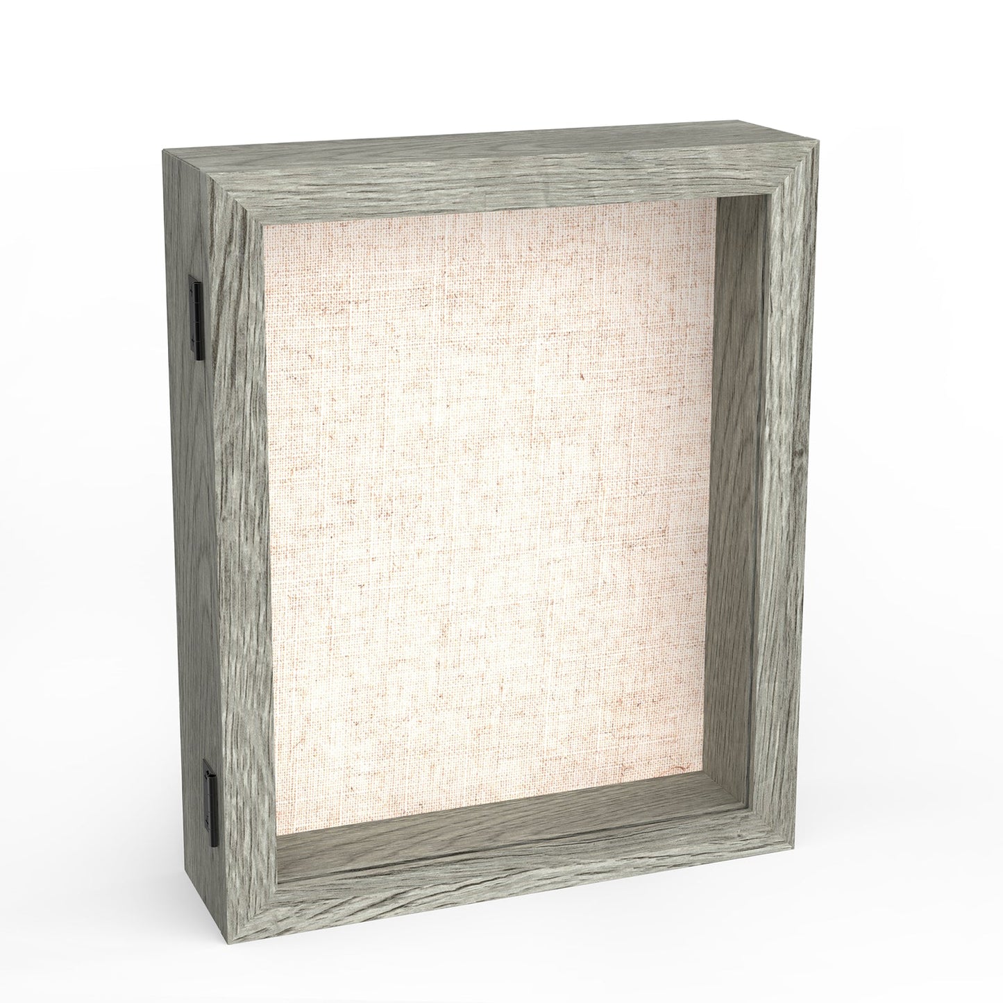 8" x 10" Gray Woodgrain MDF Wood Linen Backboard Shadow Box Frame