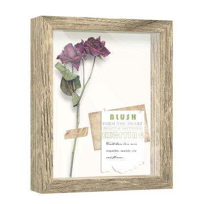 8" x 10" Natural Driftwood Finish MDF Wood Shadow Box Frame