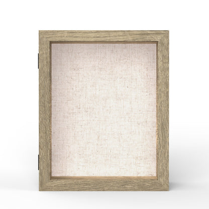 8" x 10" Natural Woodgrain MDF Wood Linen Backboard Shadow Box Frame