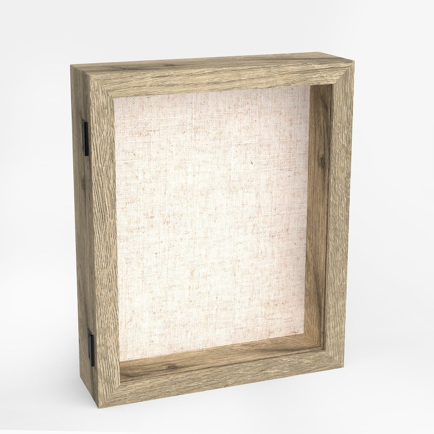 8" x 10" Natural Woodgrain MDF Wood Linen Backboard Shadow Box Frame