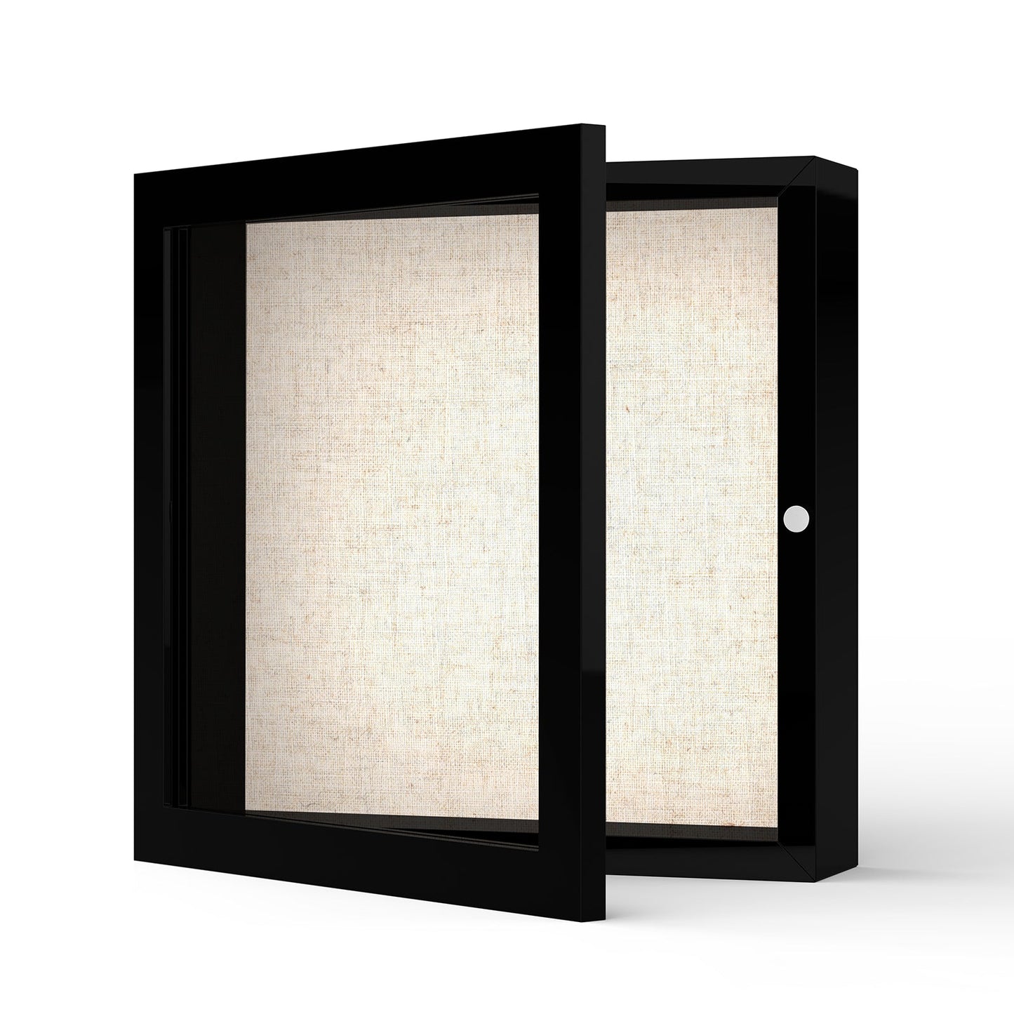 8" x 8" Black MDF Wood Linen Backboard Shadow Box Frame