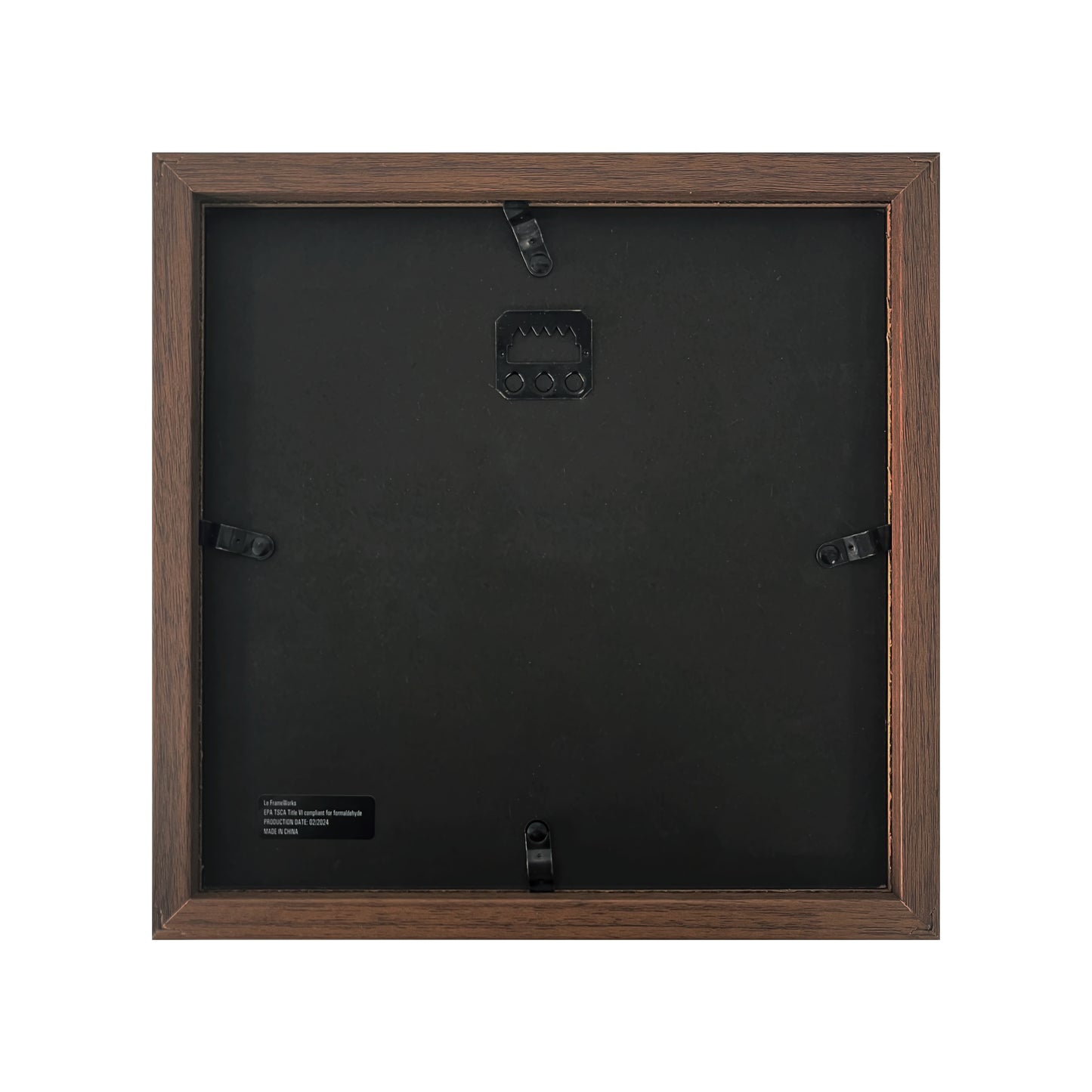 8" x 8” Dark Oak MDF Wood Shadow Box Frame