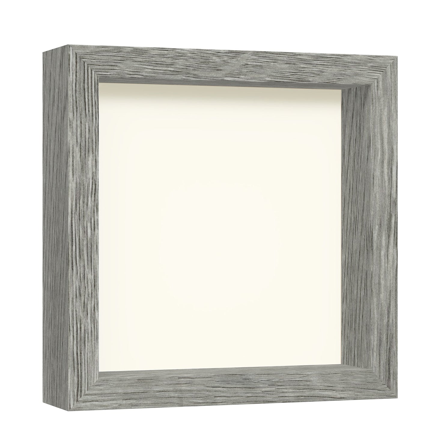 8" x 8" Gray Driftwood Finish MDF Wood Shadow Box Frame