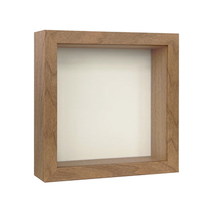 8" x 8” Light Oak MDF Wood Shadow Box Frame