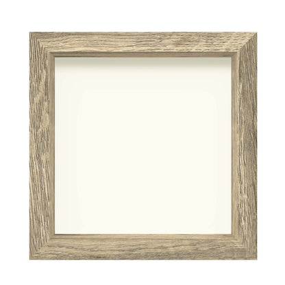 8" x 8" Natural Driftwood Finish MDF Wood Shadow Box Frame