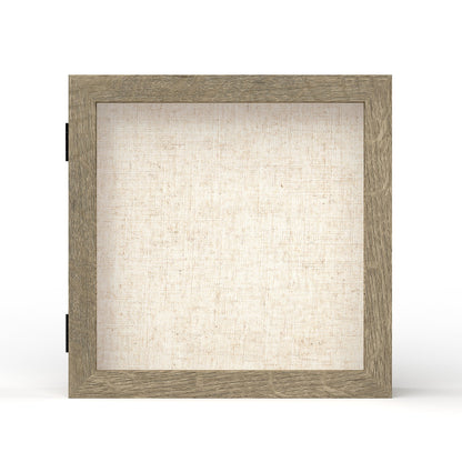 8" x 8" Natural Woodgrain MDF Wood Linen Backboard Shadow Box Frame