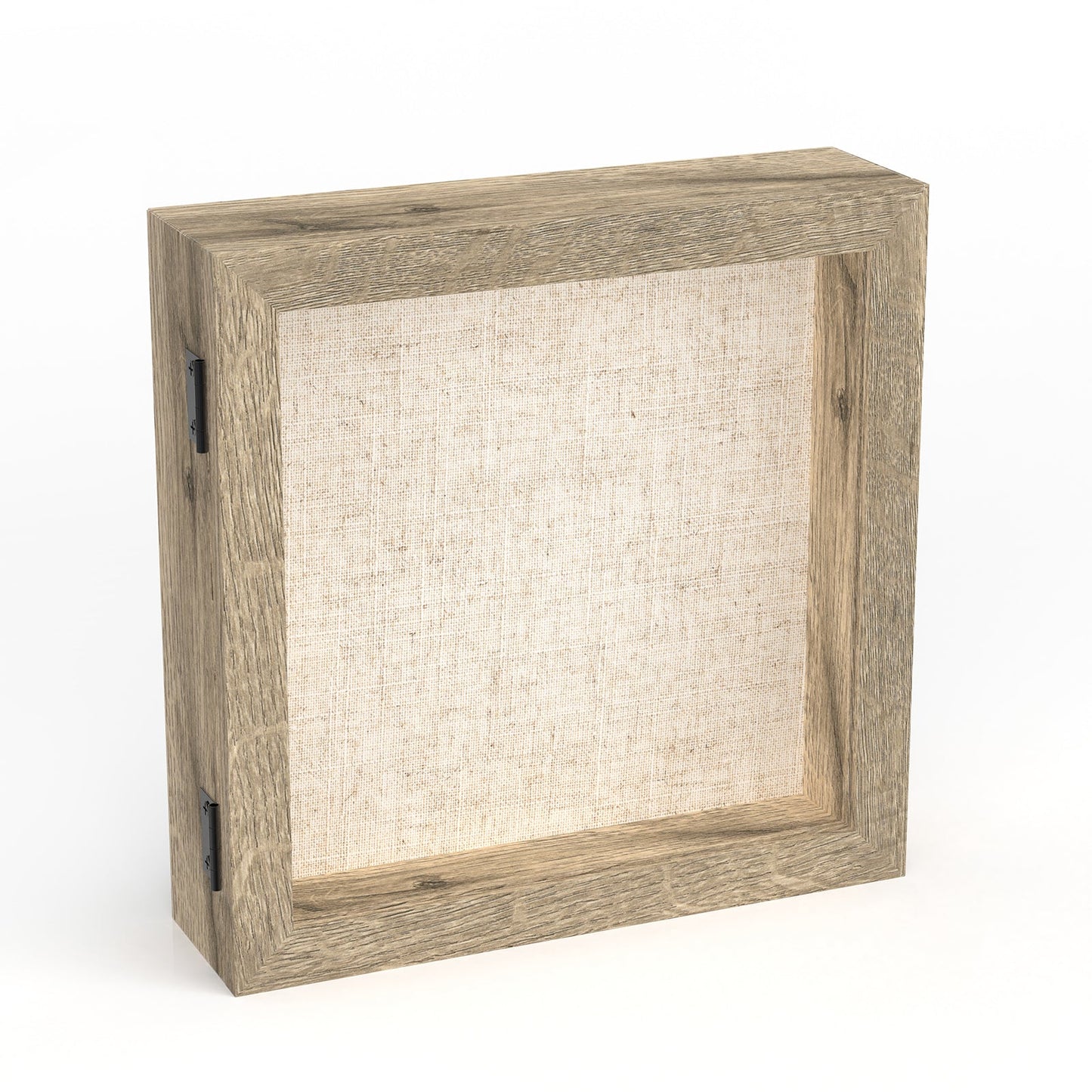 8" x 8" Natural Woodgrain MDF Wood Linen Backboard Shadow Box Frame