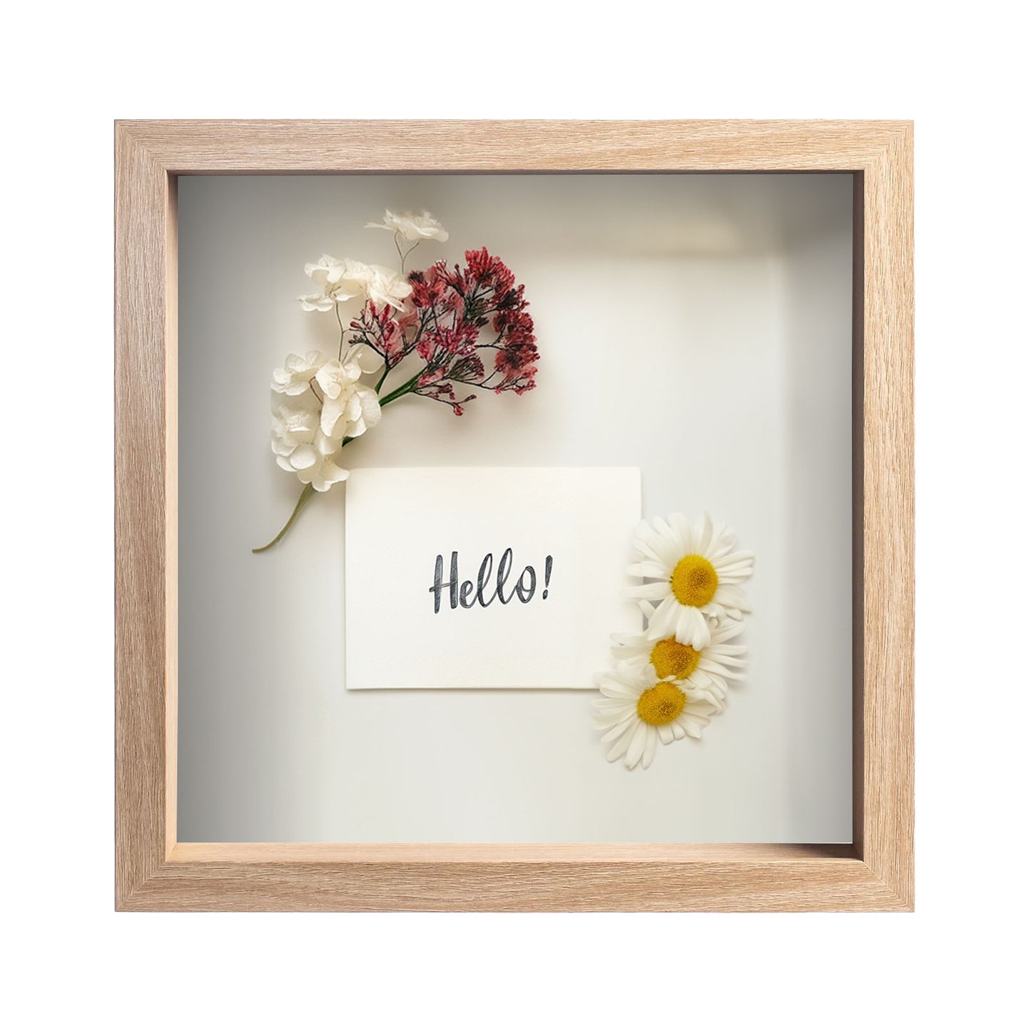 11" x 11” Natural Oak MDF Wood Shadow Box Frame