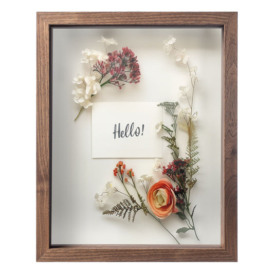 11" x 14” Dark Oak MDF Wood Shadow Box Frame