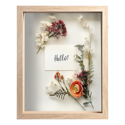 11" x 14” Natural Oak MDF Wood Shadow Box Frame