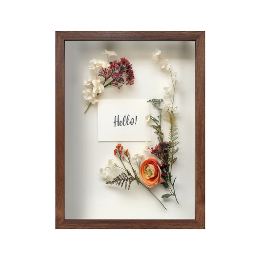 12" x 16” Dark Oak MDF Wood Shadow Box Frame