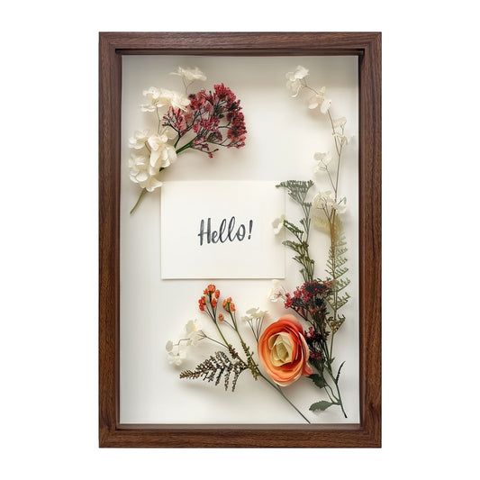 12" x 18” Dark Oak MDF Wood Shadow Box Frame