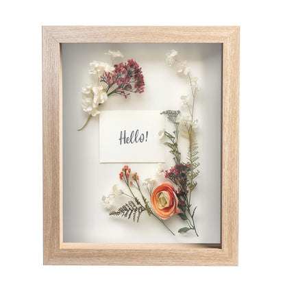 8” x 10” Natural Oak MDF Wood Shadow Box Frame