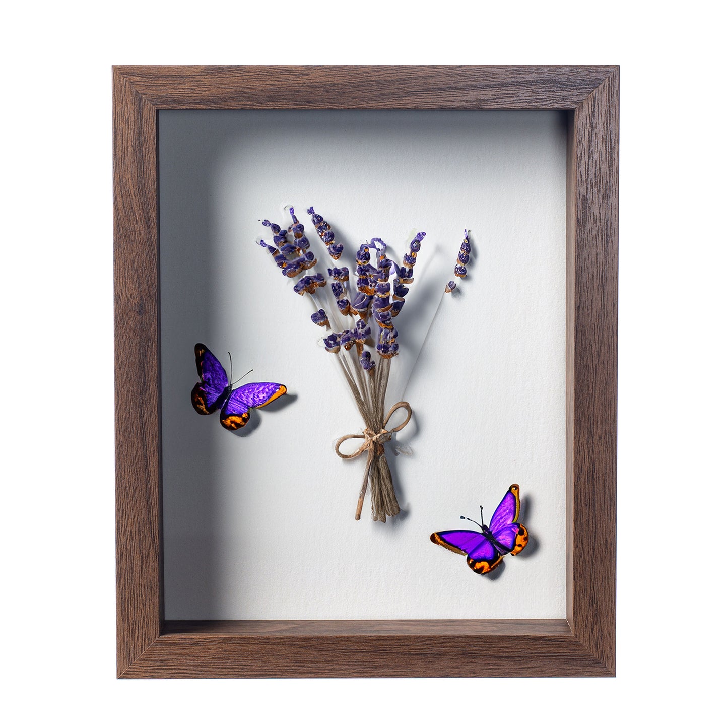 8 1/2” x 11” Dark Oak MDF Wood Shadow Box Frame