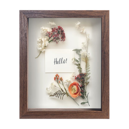 8 1/2” x 11” Dark Oak MDF Wood Shadow Box Frame