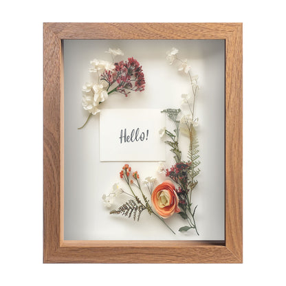 8 1/2” x 11” Light Oak MDF Wood Shadow Box Frame