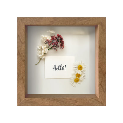 8" x 8” Light Oak MDF Wood Shadow Box Frame