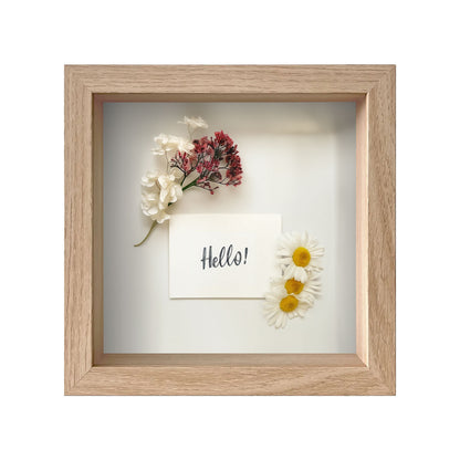 8" x 8” Natural Oak MDF Wood Shadow Box Frame