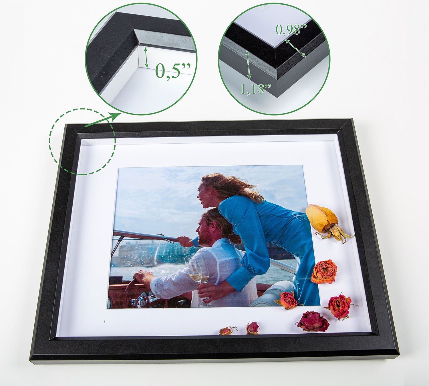 3 Pack MDF Perfect Grace Frames 4x6 Inch - Black - Buy Online at