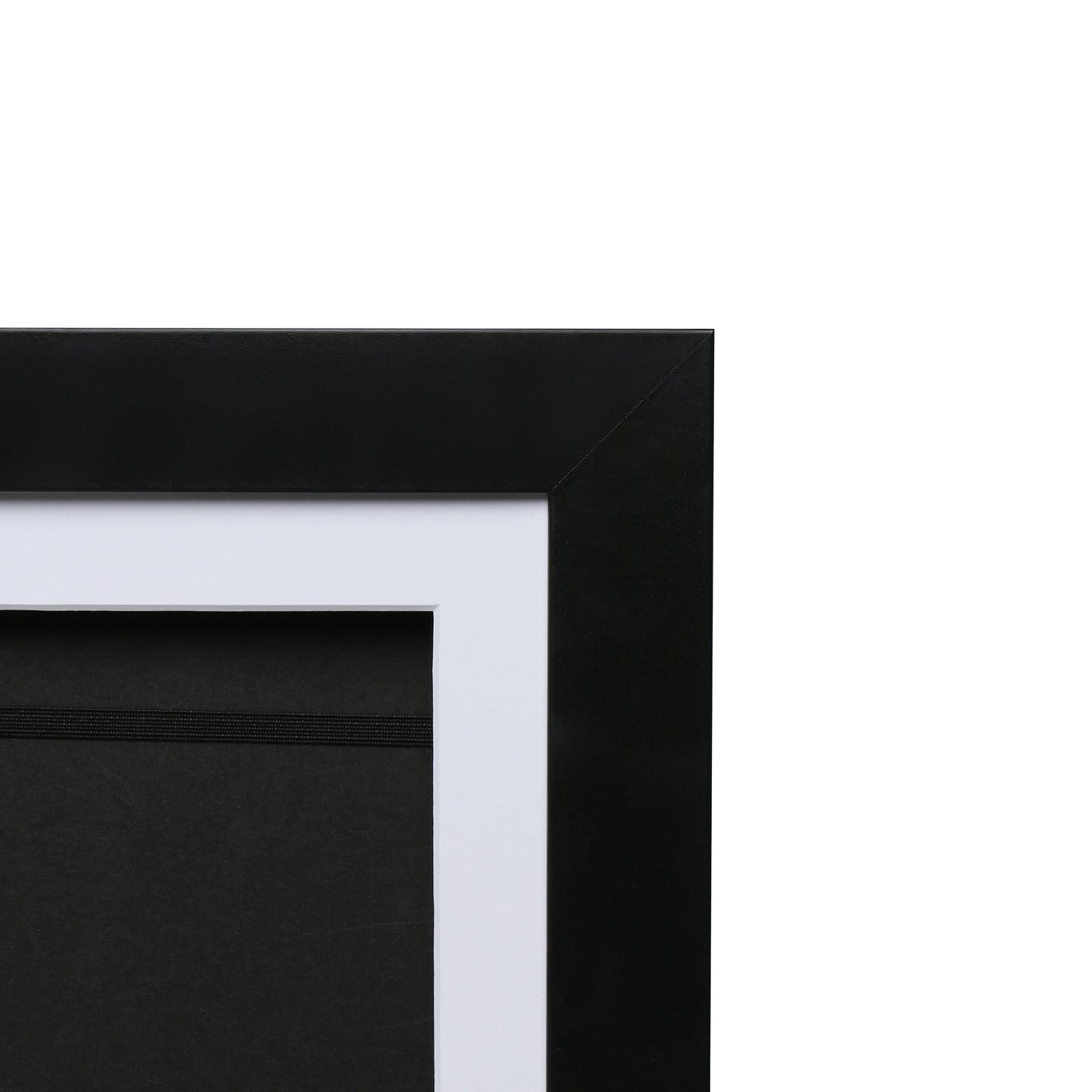 10" x 12.5" Black Wood Children's Art Picture Frame with Elastic Straps