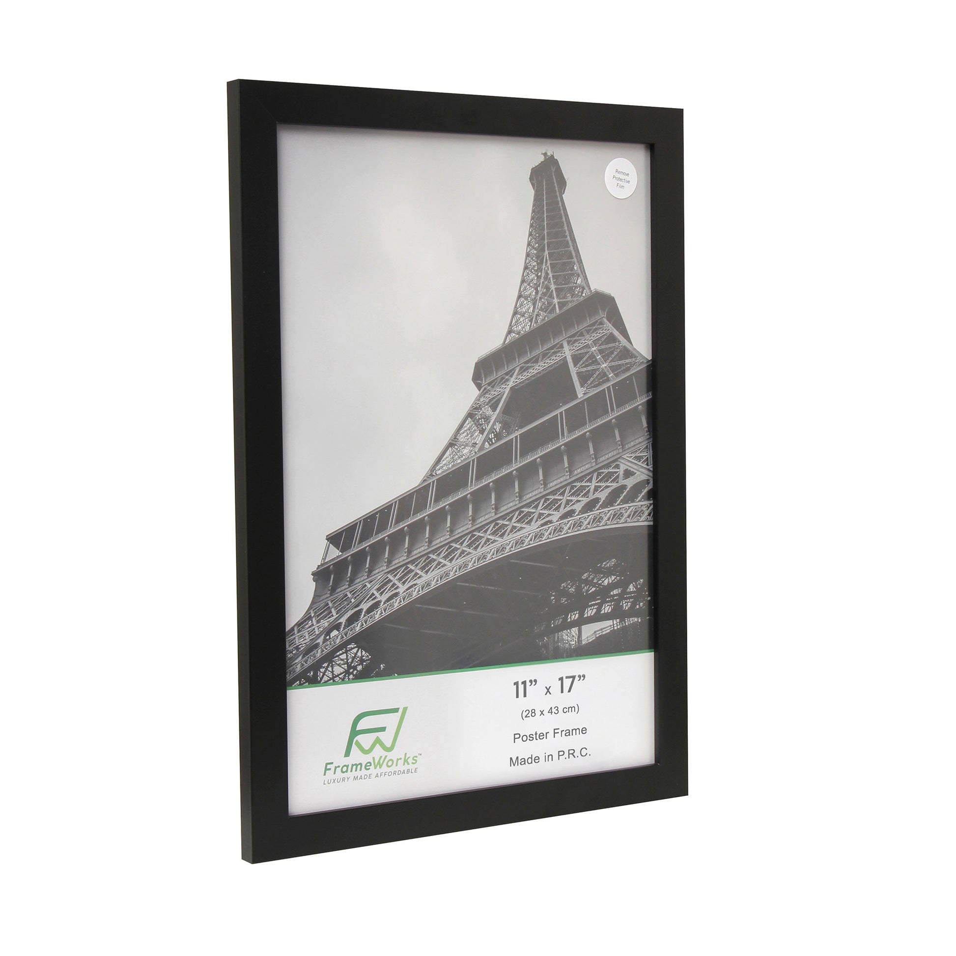 11" x 17" Black Wood 2-Pack Back-Loading Poster Frames