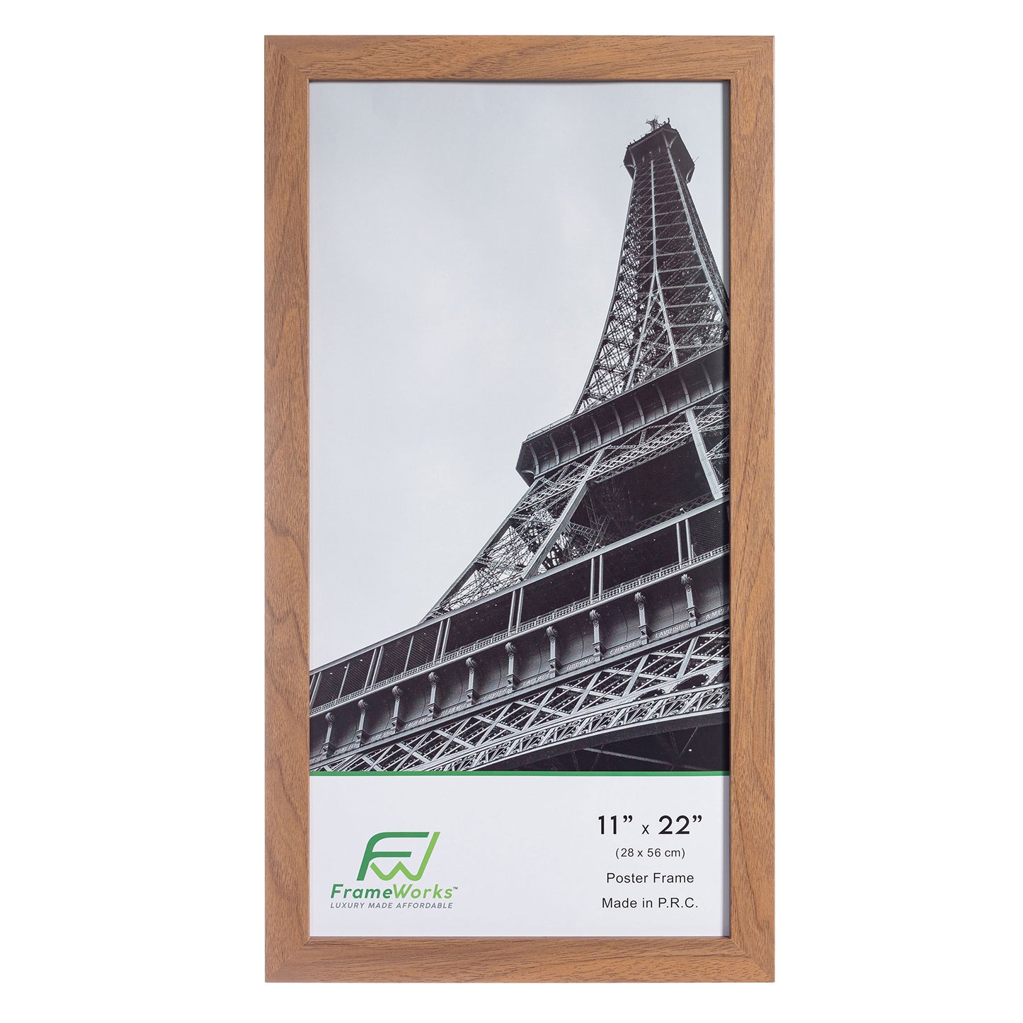 11" x 22" Light Oak Wood 2-Pack Back-Loading Newspaper Poster Frames