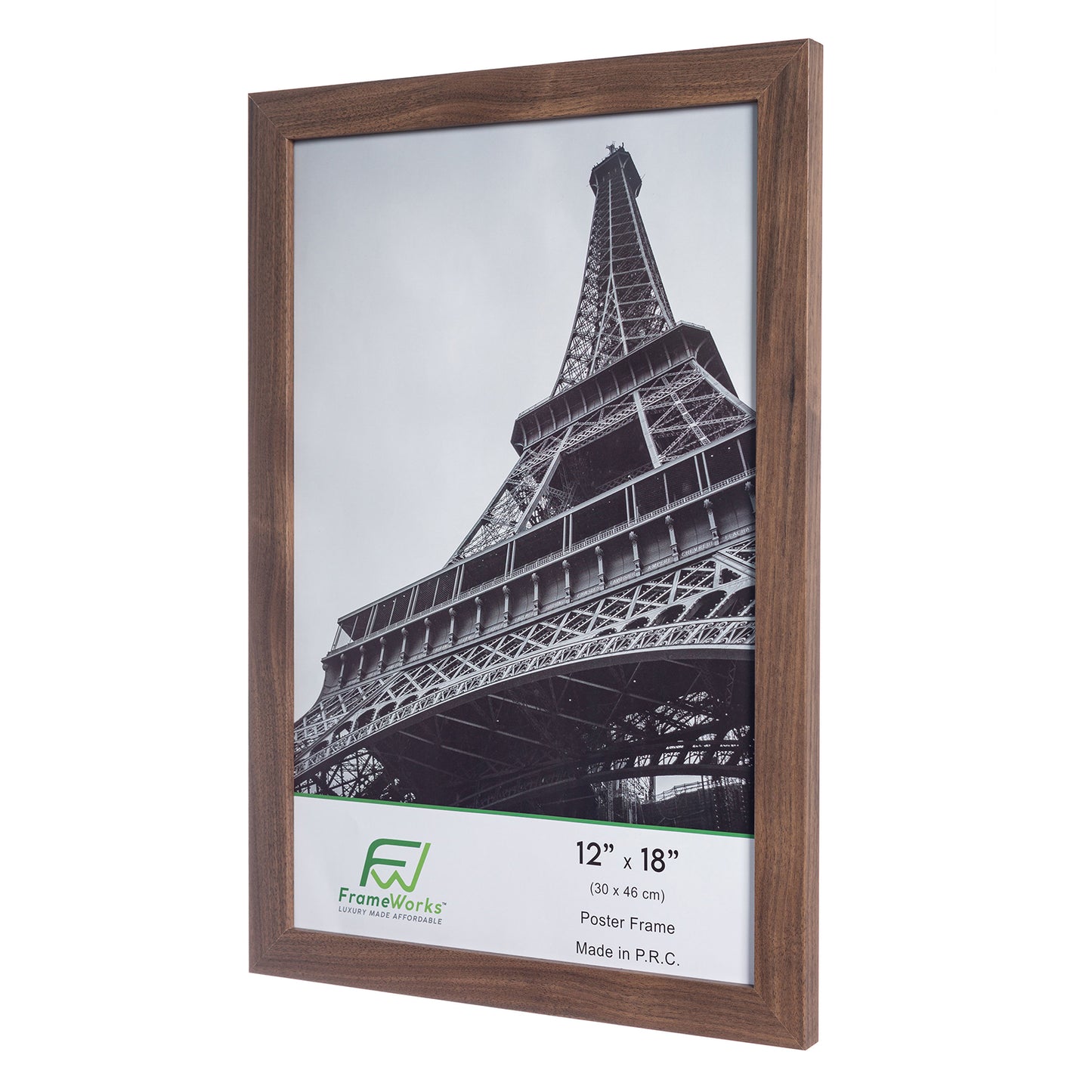 12" x 18" Dark Oak Wood 2-Pack Back-Loading Poster Frames