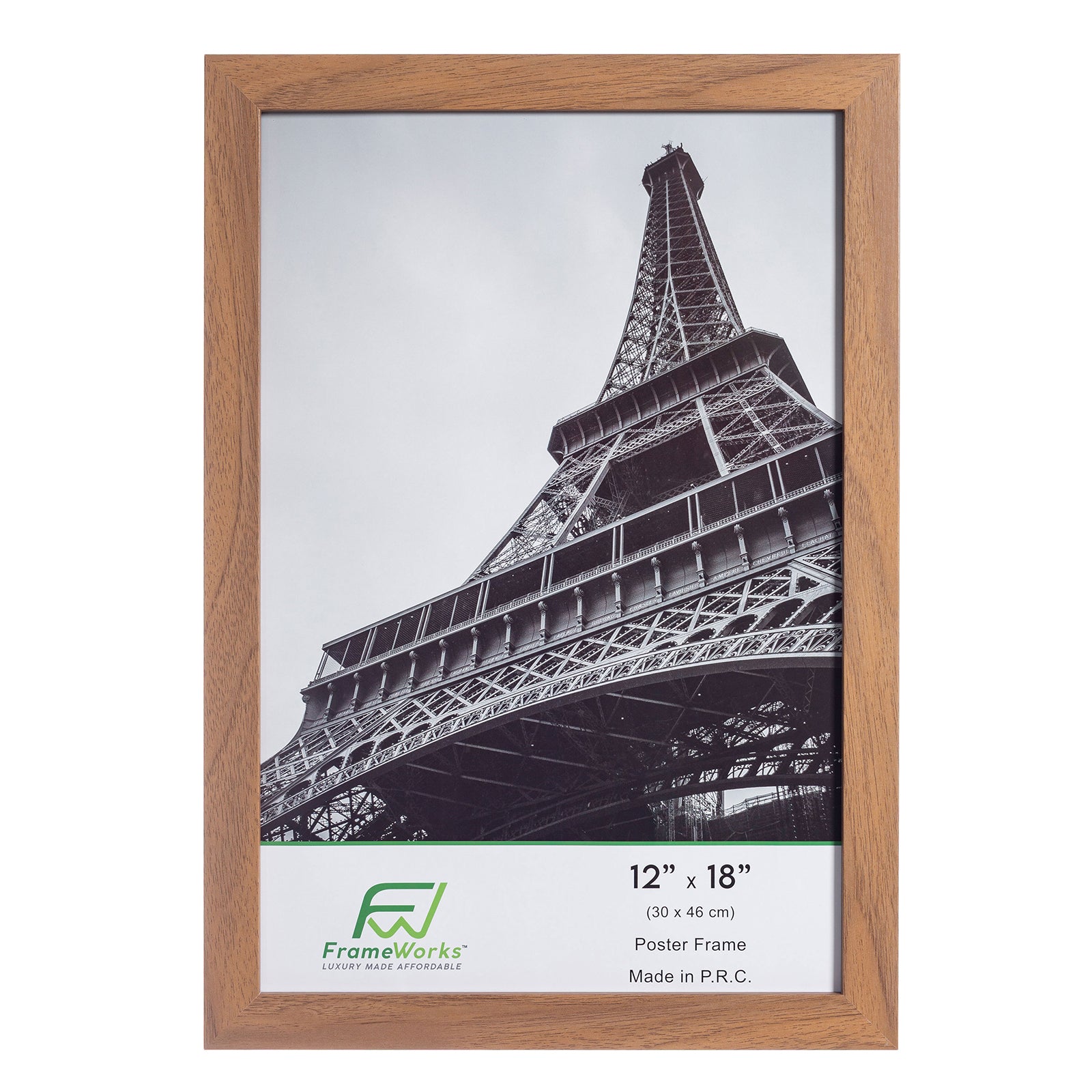 12" x 18" Light Oak Wood 2-Pack Back-Loading Poster Frames