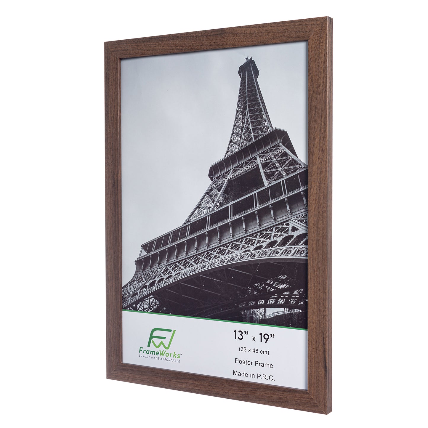 13" x 19" Dark Oak Wood 2-Pack Back-Loading Poster Frames