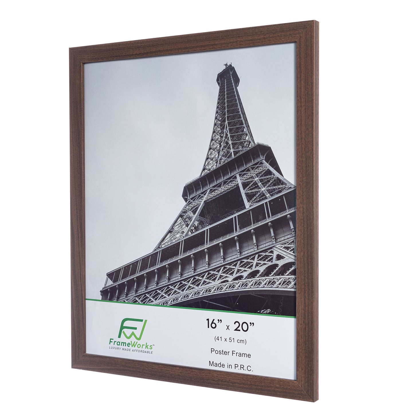 16" x 20" Dark Oak Wood 2-Pack Back-Loading Poster Frames