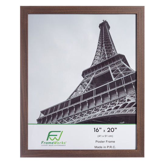 16" x 20" Dark Oak Wood 2-Pack Back-Loading Poster Frames