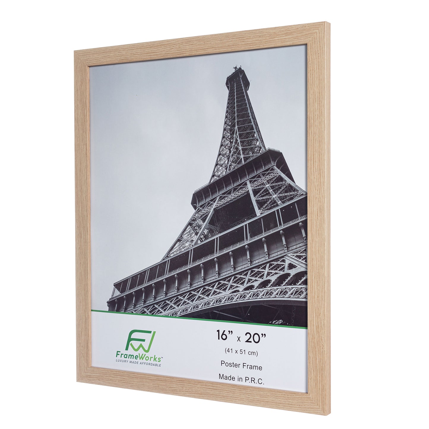 16" x 20" Natural Oak Wood 2-Pack Back-Loading Poster Frames