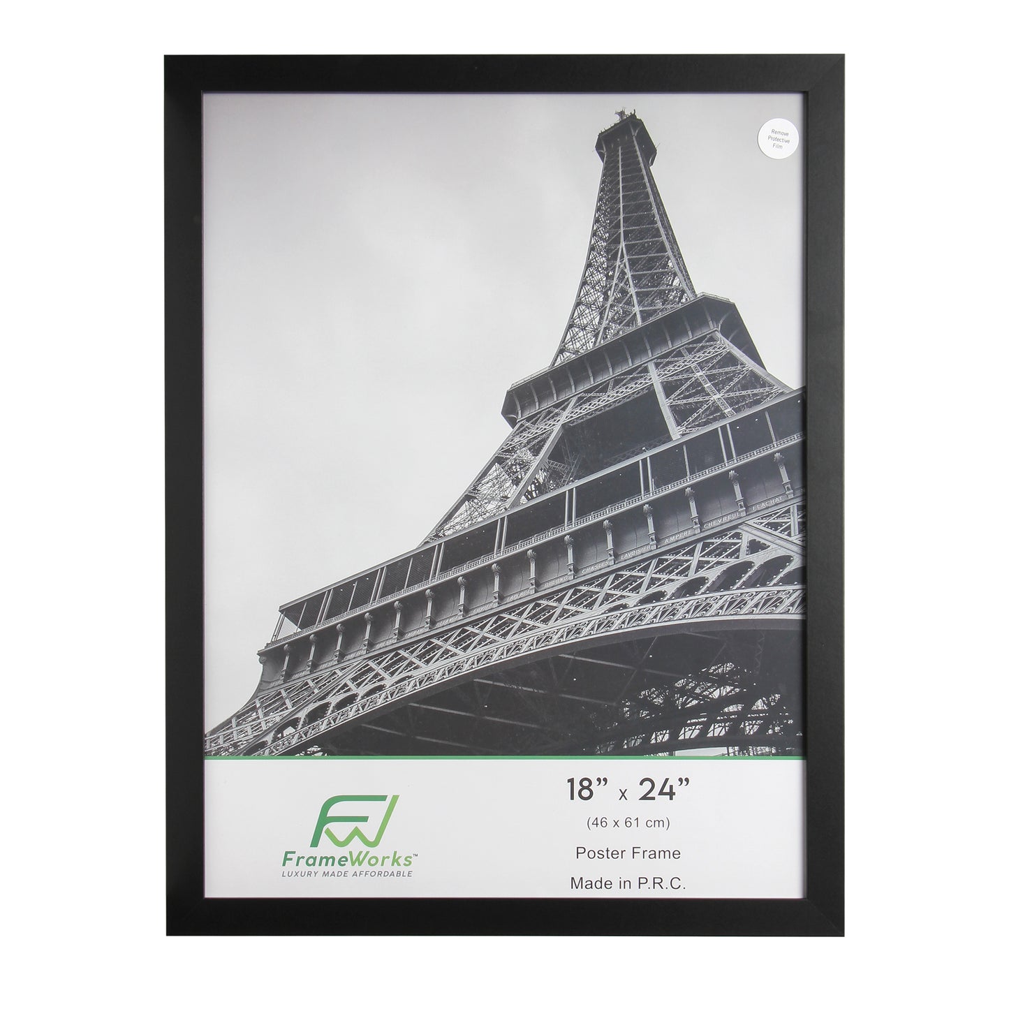 18" x 24" Black Wood 2-Pack Back-Loading Poster Frames