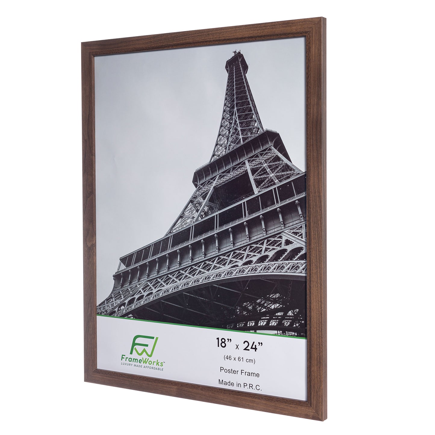 18" x 24" Dark Oak Wood 2-Pack Back-Loading Poster Frames