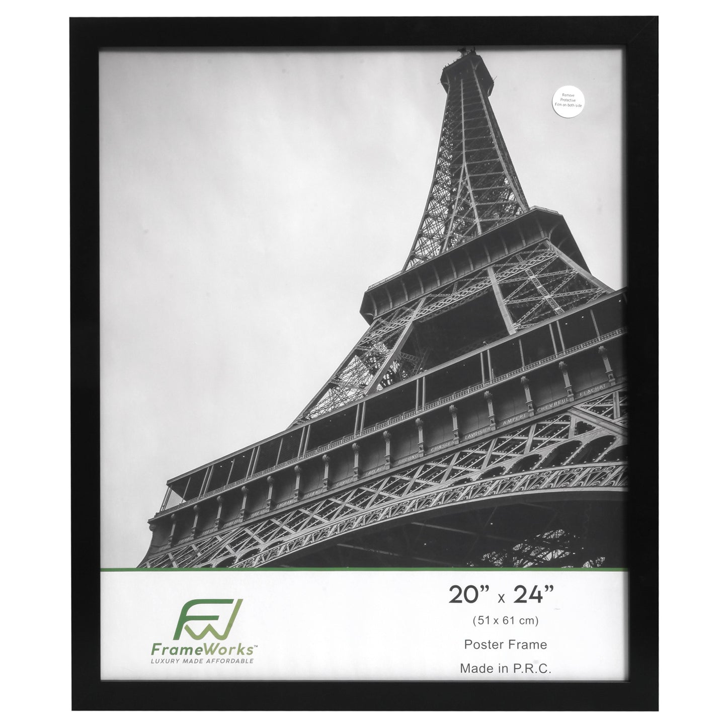 20" x 24" Black MDF Wood Multi-Pack Back-Loading Poster Frames